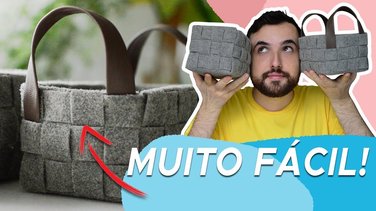 DIY - CESTO ORGANIZADOR DE FELTRO - Super Fácil