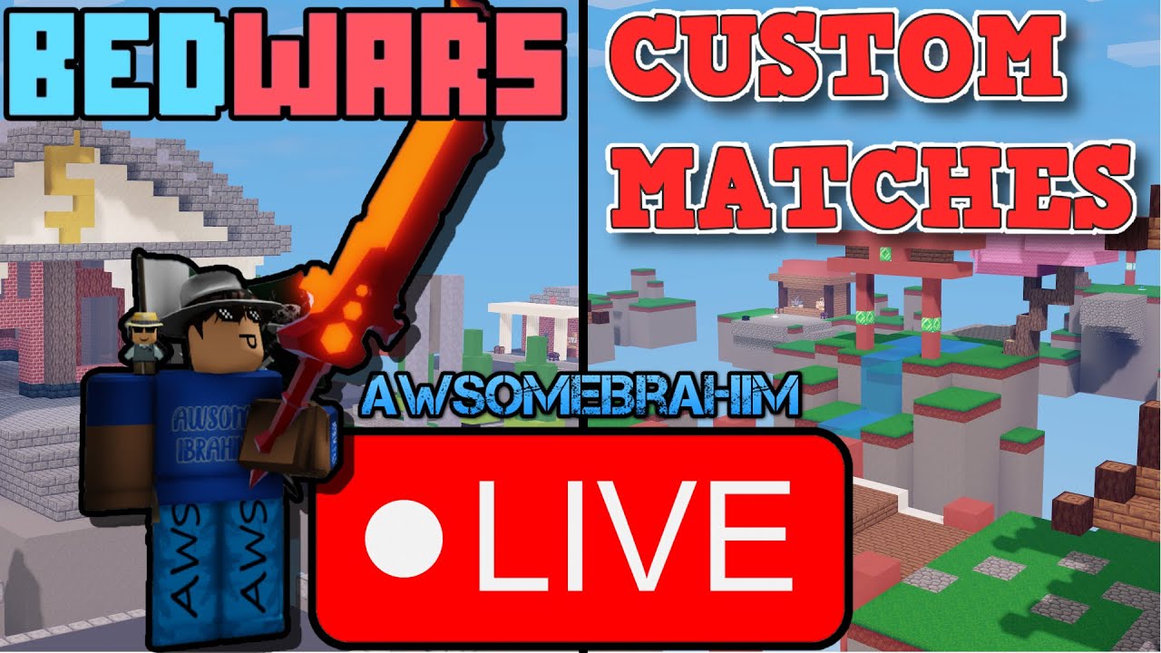 Bedwars Custom Matches LIVE! KIT GIVEAWAY! YouTube