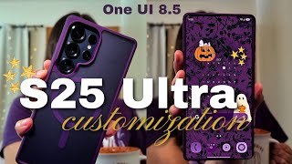 Customizing My S25 Ultra🎃💜✨ Purple October Theme Customization Tutorial (One UI 8.5) screenshot 1
