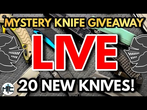 MYSTERY KNIFE GIVEAWAY LIVE! 20 NEW KNIVES! + Knives & Knonsense MYSTERY KNIFE GIVEAWAY LIVE! 20 NEW KNIVES! + Knives & Knonsense