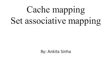 cache mapping || Set associative mapping || Solved examples || computer architecture