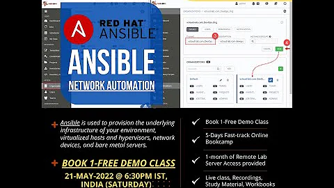 Day#1 (LIVE @ 6:30PM India) Ansible, Ansible Tower/Awx Network Automation - Book Free Trial \ 21-May