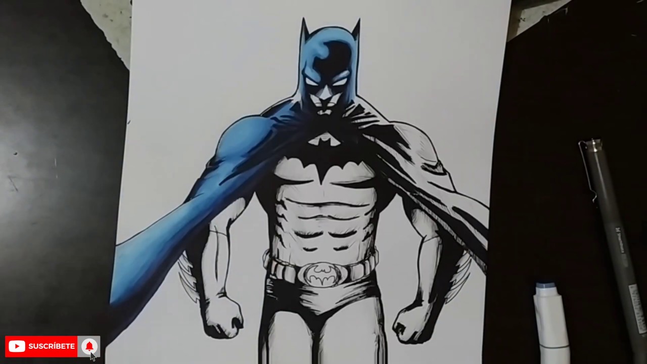 Como dibujar a batman cuerpo completo / how to draw batman - YouTube