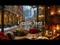 Cozy Living Room Jazz By The Window | Gentle Jazz Instrumental Music &amp; Fireplace Sounds For Study