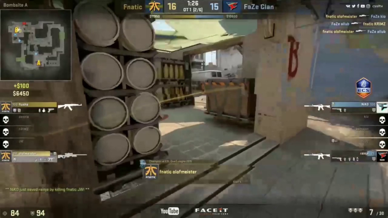 olofmeister ACE vs FaZe [ ECS Season 3 ]