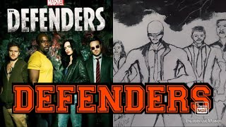 Drawing Defenders. Daredevil, Jessica jones, Iron Fist, Luke Cage. BY J.Shakthivishnu (boy's art)