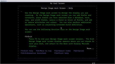 [006] IBM i (AS/400): Designing screens with Screen Design Aid (SDA)