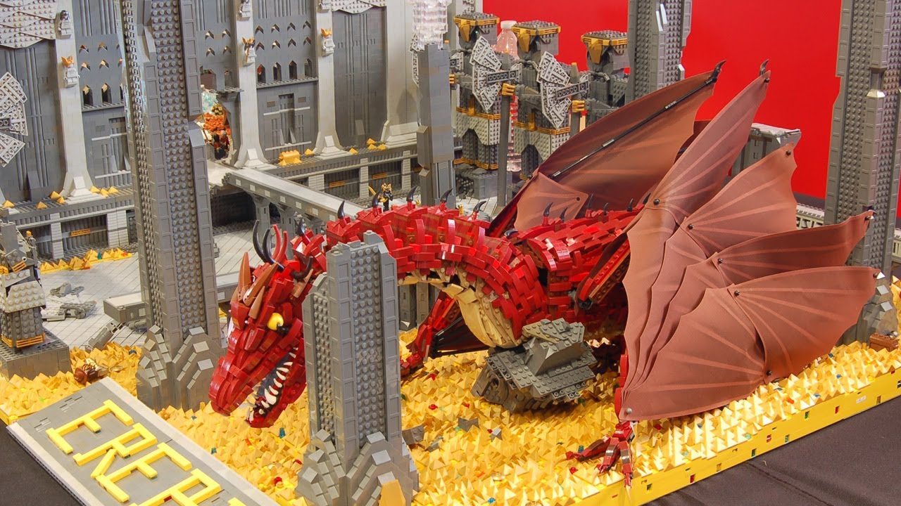 Hobbit LEGO Smaug and Dale from Tolkien - YouTube