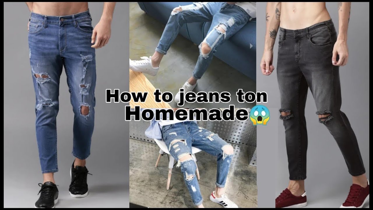 How to distrssed denim Jeans (easy) diy tutorial ||it's zaid style ...