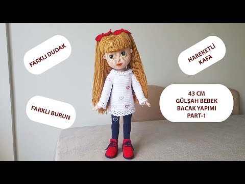 43 cm Amigurumi Gülşah Bebek bacakların yapımı (LEGS)  (amigurumi) PART1 (Englishsubtitle)