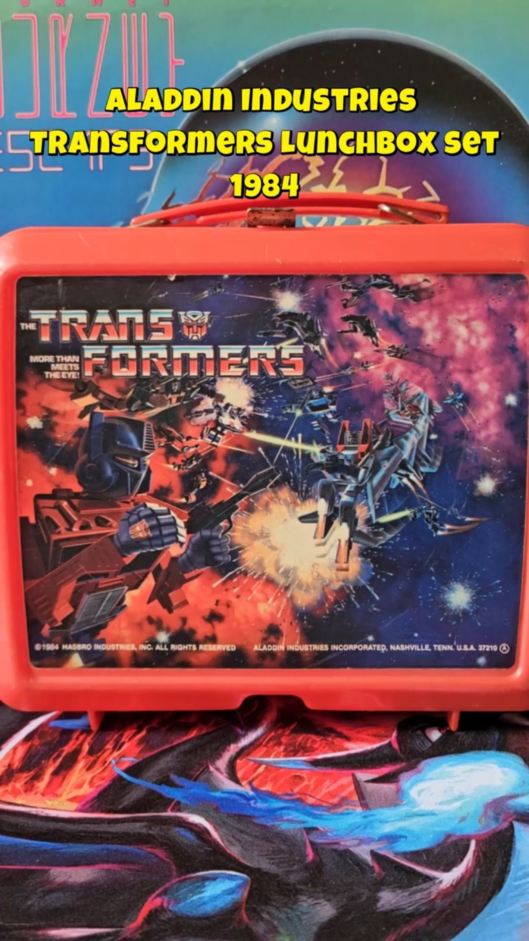 TRANSFORMERS LUNCHBOX From the 80's! #transformers #lunchbox #80s