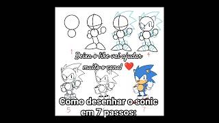 como desenhar o Sonic em só 7 passos, #sonicthehedgehog #sonic #tutorial #drawing #desenho como desenhar o Sonic em só 7 passos, #sonicthehedgehog #sonic #tutorial #drawing #desenho