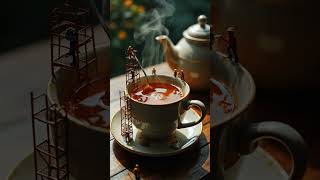 Микро люди и завтрак. #микролюди #прикол #aiart #россия #еда #реклама