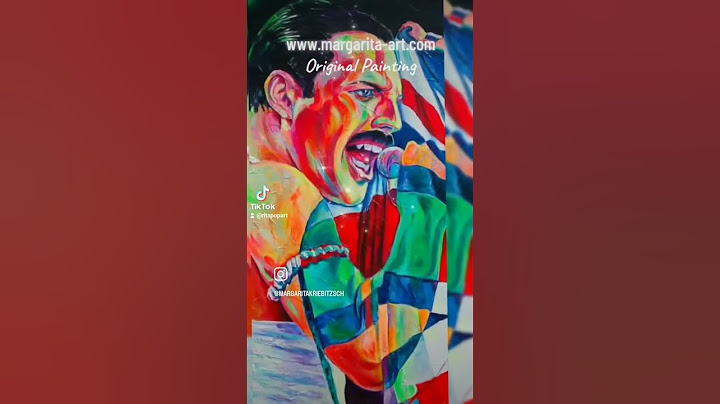 Freddie Mercury Portrait Painting in Pop Art Gallery Margarita #hamburg #art #popartportrait #queen
