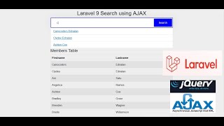 Laravel 9 Search using AJAX