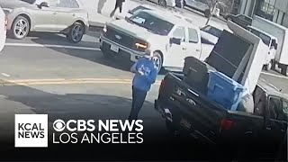 Security video shows suspect walking away from hit-and-run victim