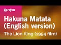 Hakuna Matata (English version) - The Lion King (1994 film) | Karaoke Version | KaraFun