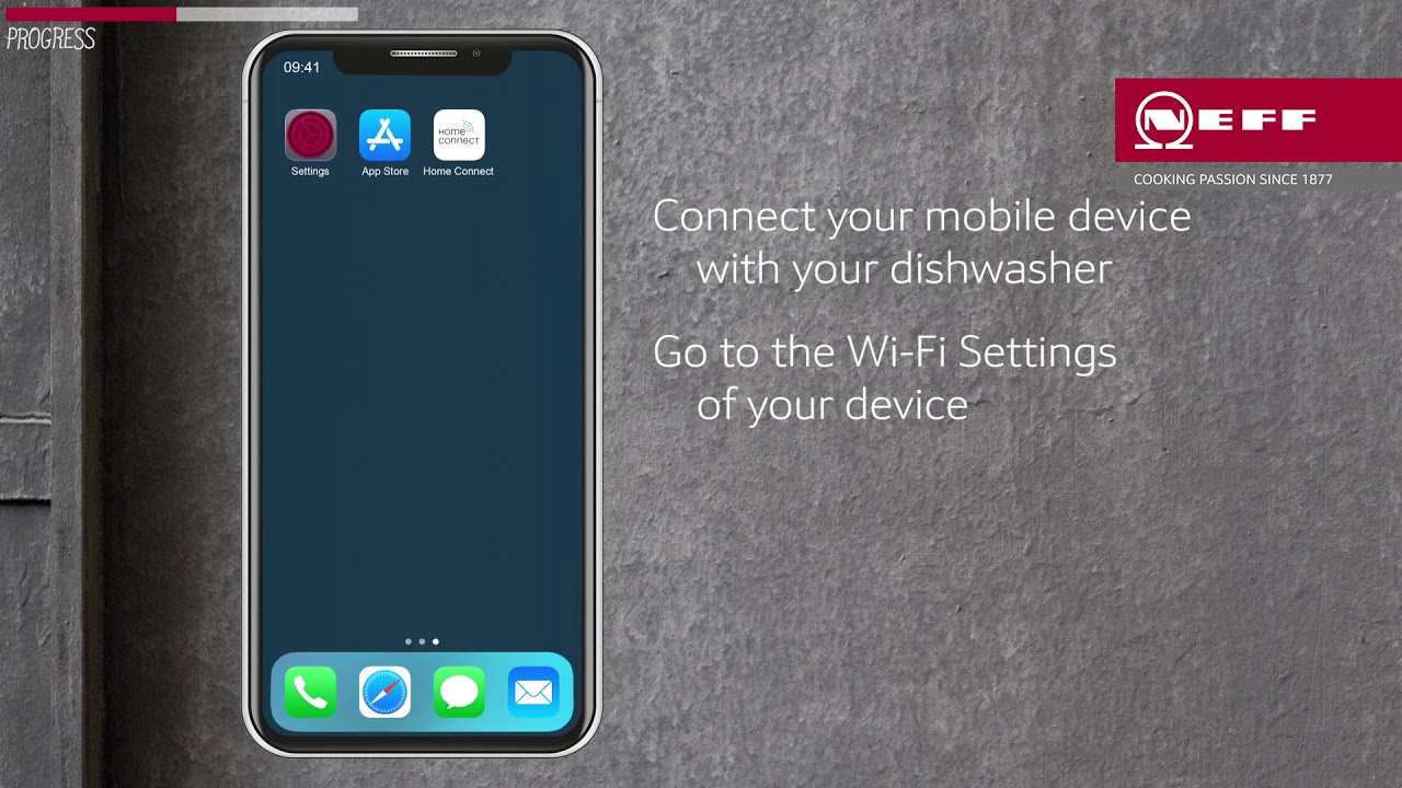 How to connect your Neff dishwasher to the app. 