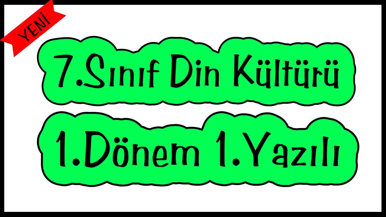 7.Sınıf Din Kültürü 1.Dönem 1.Yazılı 2021 | 7.Sınıf Din 1.Dönem 1.Yazılı Soruları 2021