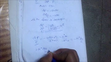 Area Velocity relation in Quasi 1D flow - Compressible flow