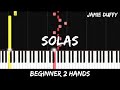 Jamie Duffy - Solas - Easy Beginner Piano Tutorial - For 2 Hands