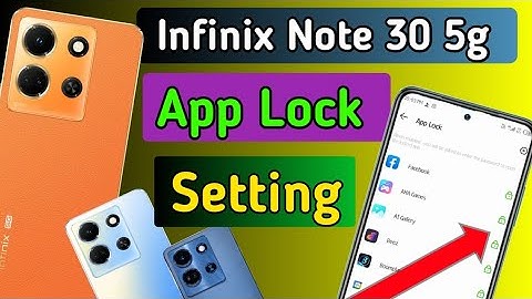How to lock App in infinix note30 5g/App lock kaise kare/infinix note 30 me app lock Setting