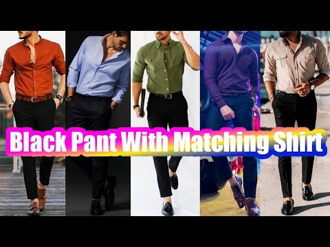 Best Colour Pants To Wear With Black Shirt  Black shirt combination Black  shirt Shirt outfit men