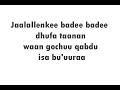Jaalallenkee Badee Badee Dhufa Taanan Waan Ati Gochuu Qabdu Isa Bu Uuraa