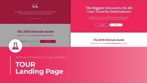 OptimizePress Club: Tour Landing Page