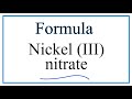 Nickel Compounds and Nitrate Ions