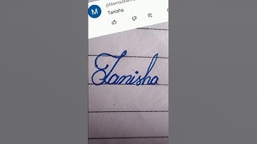 Tanisha beautiful name write in cursive writing #cursive#writting#shorts