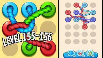 🏅 TANGLED LINE 3D: Knot Twisted 🤪 Level 155~156 🧩 Gameplay Walkthrough