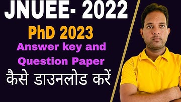 JNUEE Answer Key and Question Paper || Jnu PhD Entrance Exam Answer Key And Result