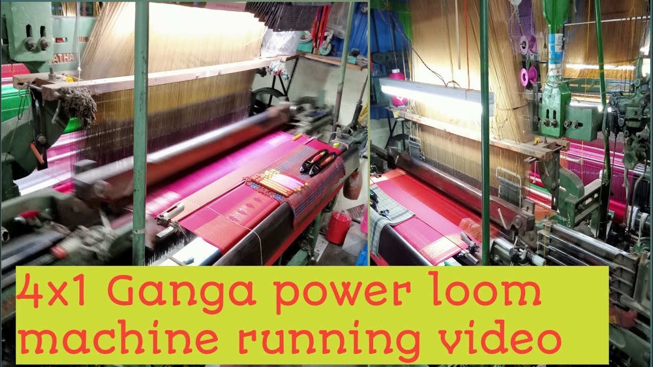 4x1 Ganga power loom machine running video 👍🤗🥰 YouTube
