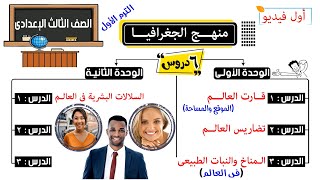 قارات العالم الموقع والمساحة للصف الثالث الاعدادى | الدرس الأول