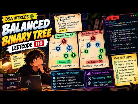 Balanced Binary Tree | LeetCode 110 Solution in Java | Recursion