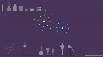Chemical reaction animation created using Yellowjacket Sting Simulation Editor
