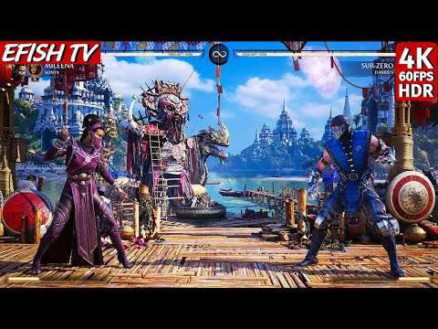 Empress Mileena vs MKX Sub-Zero (Hardest AI) - Mortal Kombat 1