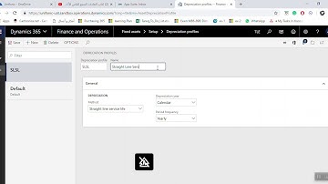 Depreciation Profile setup in D365