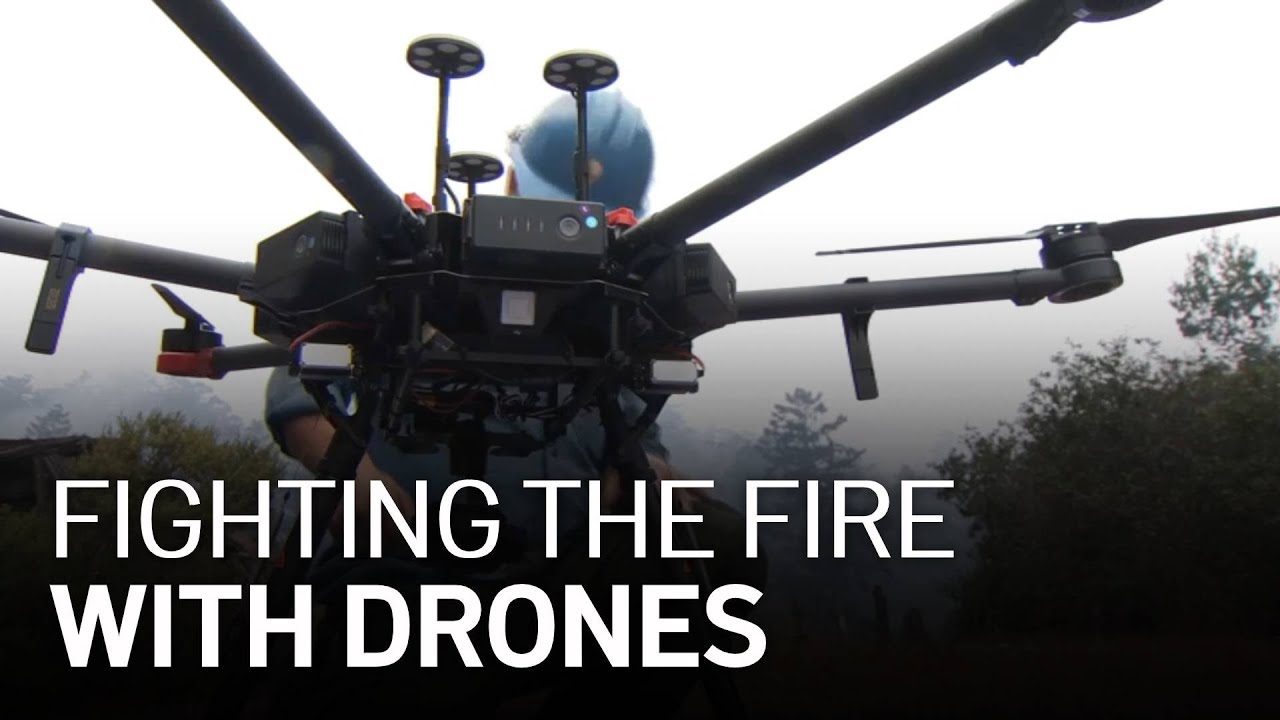 Drones Help Firefighters Battle Woodward Fire in Marin County - YouTube