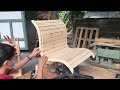 Homemade Woodworking Ideas // How To Make A Extremely Beautiful Office Swivel Chair - DIY!