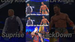 cody rhodes helps LA knight suprise on Smackdown wwe wrestling highlights smackdown shorts