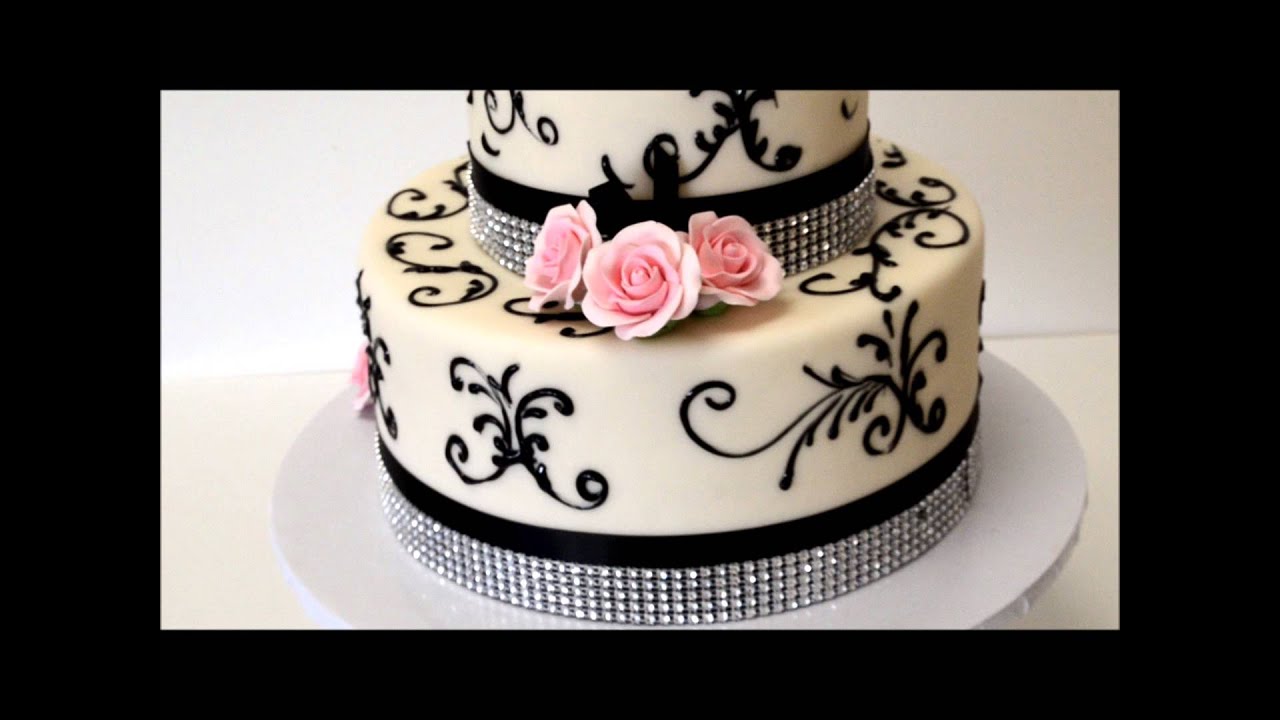 Two Tier Beatiful Wedding Cake - YouTube This dazzling affair combines taste