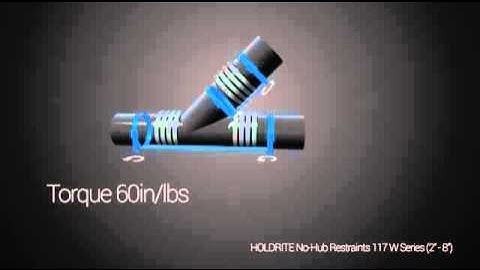 HOLDRITE 117 Series No Hub Fitting Restraint - Wye Branch Restraint 2-8"