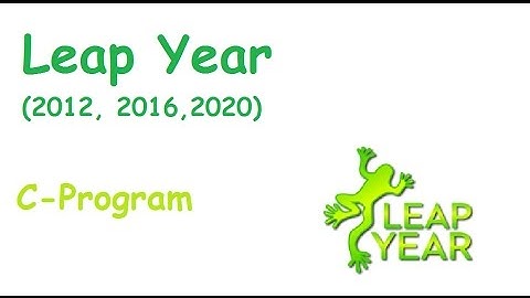 Leap Year C Program