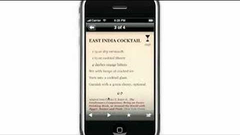 Cocktails iPhone App