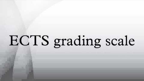 ECTS grading scale