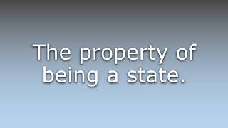 What does Statehood mean