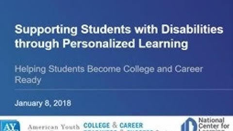 Supporting Students with Disabilities through Personalized Learning
