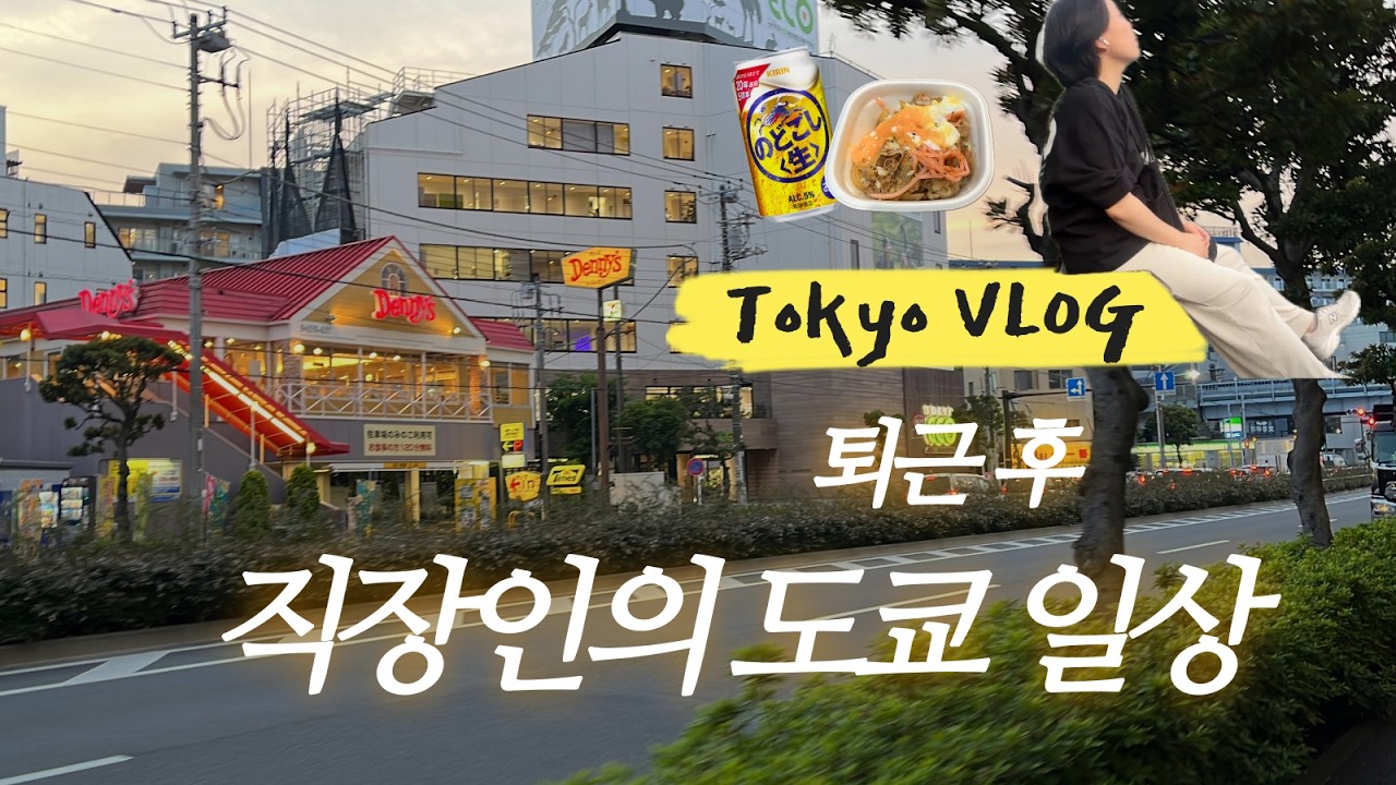 일본 도쿄 브이로그 | 퇴근하고 자전거 타고 돈키호테 장보고 규동 먹는 도쿄의 직장인 저녁 일상 (+중국인 여자 썰..)